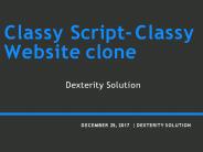 Classy script, Classy Website Clone