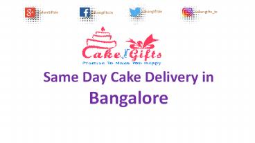 Same Day Cake Delivery in Bangalore