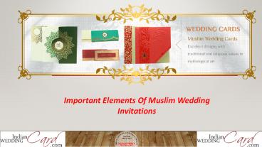 Important Elements of Muslim Wedding Invitations