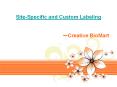 Site-Specific and Custom Labeling PowerPoint PPT Presentation
