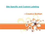 Site-Specific and Custom Labeling