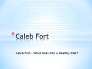 Healthy Diet Tips - Caleb Fort
