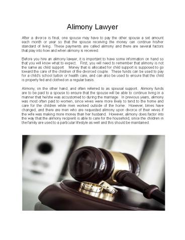 Alimony Lawyer