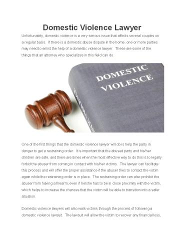Domestic Violence Lawyer