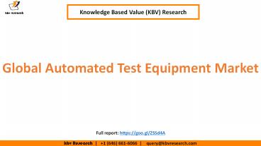 Global Automated Test Equipment Market