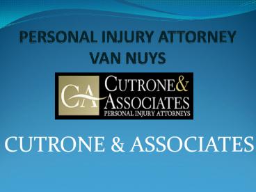 Personal Injury Attorney Van Nuys