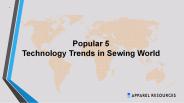 Popular 5 Technology Trends in Sewing World