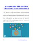10 Excellent Must Have Magento 2 Extensions for Your Ecommerce Store PowerPoint PPT Presentation