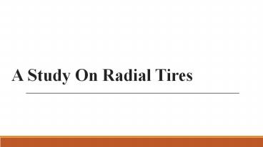 A comparative study on the two classifications of tires