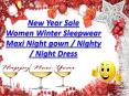 New Year Sale  Women Winter Sleepwear Maxi Night gown / Nighty / Night Dress PowerPoint PPT Presentation