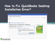How to Fix QuickBooks Desktop Installation Error?