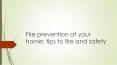 Fire prevention at your home PowerPoint PPT Presentation