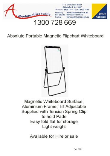 Rental or Hire a Portable FlipChart