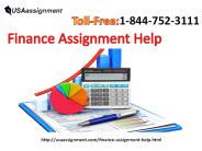 Finance Assignment Help Online | Writing assignments