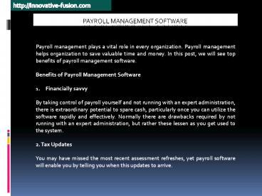 Check Benefits of Payroll Management Software