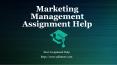Marketing Management Assignment Help PowerPoint PPT Presentation