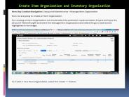 Create Item Organization and Inventory Organization