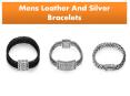 Mens Leather And Silver Bracelets PowerPoint PPT Presentation