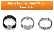 Mens Leather And Silver Bracelets