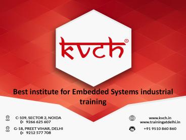 6 months Embedded Systems project based training in noida