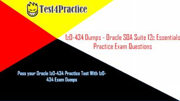 Get Latest Oracle 1z0-434 Braindumps