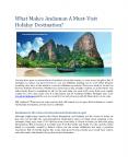 What Makes Andaman A Must-Visit Holiday Destination – Andaman Holiday Packages PowerPoint PPT Presentation