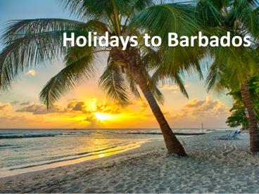 Cheap all inclusive holidays to barbados