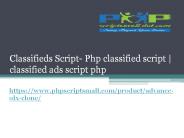 Classifieds Script- Php classified script, classified ads script php