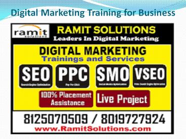 Digital Marketing Training for Business