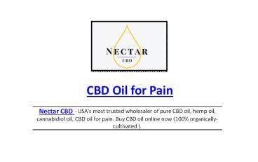CBD Oil for Pain