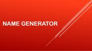 Name Generator