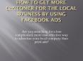 How To Get More Customer For The Local Business By Using Facebook Ads (1) PowerPoint PPT Presentation