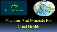 Vitamins And Minerals For Good Health