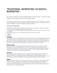 Traditional Marketing V/S Digital Marketing PowerPoint PPT Presentation