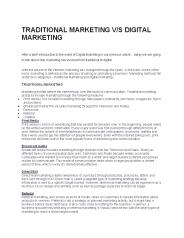 Traditional Marketing V/S Digital Marketing