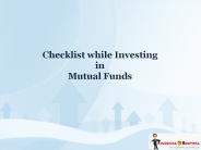 Checklist while Investing in Mutual Funds