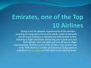 Emirates, one of the top 10 Airlines