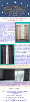 Custom Made to Measure Blackout curtains Supply and Installation in Dubai and Abu Dhabi at best prices (1) PowerPoint PPT Presentation