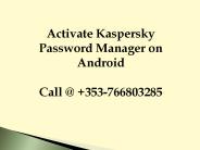 Activate Kaspersky Password Manager on Android