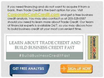 Learn about Trade Credit and Build Business Credit Fast