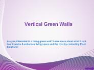 Vertical Green Walls