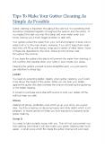 Tips To Make Your Gutter Cleaning As Simple As Possible PowerPoint PPT Presentation