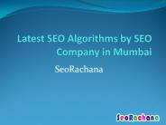 Latest SEO Algorithms by SEO Company in Mumbai