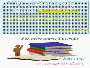 MKT 575 Course Teaching Resources/snaptutorial.com
