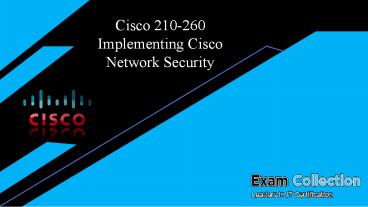 Cisco 210-260 Practice Questions - 210-260 Examcollection VCE