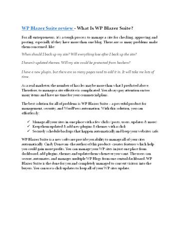 WP Blazer Suite review - 65% Discount and FREE $14300 BONUS