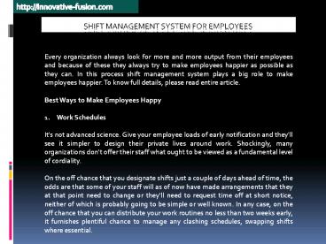 Benefits of Shift Management System for Employees