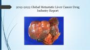 Metastatic Liver Cancer Drug Industry Report 2017