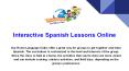 Interactive Spanish Lessons Online PowerPoint PPT Presentation