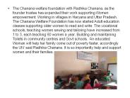 Radhika chanana , Chanana Welfare Foundation